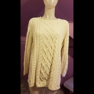 J Jill women's Soft Cable Knit Pullover Sweater